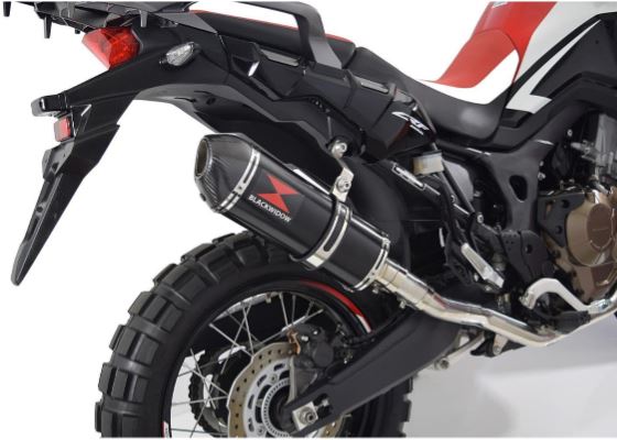 Escape Black Widow Black Carbon 300 mm Africa Twin 1000 KIT COMPLETO